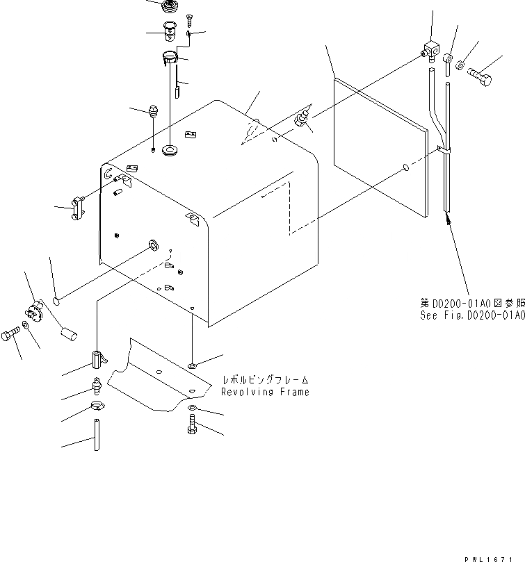Схема запчастей Komatsu PC450LC-6K-J - ТОПЛИВН. БАК.(№-) ТОПЛИВН. БАК. AND КОМПОНЕНТЫ