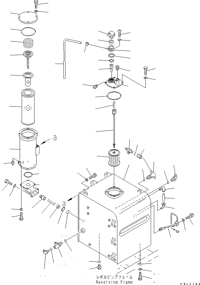 Схема запчастей Komatsu PC450LC-6K-J - ГИДР. БАК. (СПЕЦ-Я ДЛЯ РАЗРУШ. ЗДАНИЙ)(№-) ГИДРАВЛИКА
