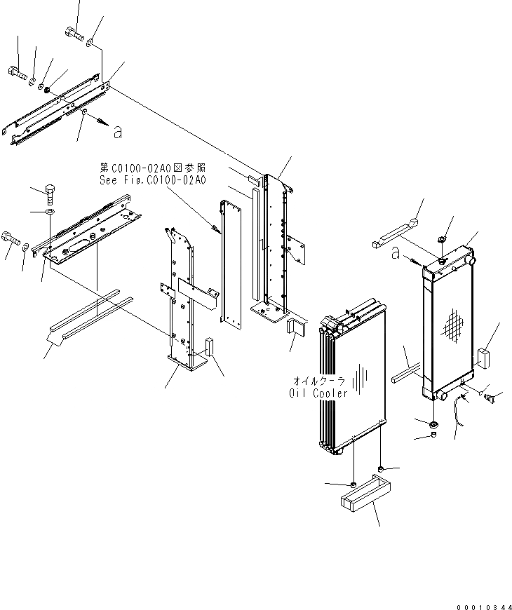 Схема запчастей Komatsu PC450LC-7K - ОХЛАЖД-Е (РАДИАТОР И РАМА) СИСТЕМА ОХЛАЖДЕНИЯ
