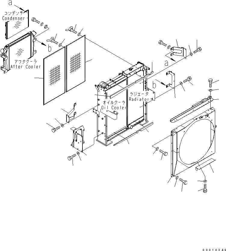 Схема запчастей Komatsu PC450LC-7K - ОХЛАЖД-Е (NET И КОЖУХ) СИСТЕМА ОХЛАЖДЕНИЯ