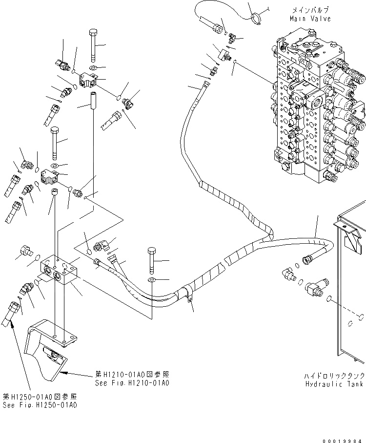 Схема запчастей Komatsu PC450LC-7K - КЛАПАН ПЕРЕГРУЗКИ СТРЕЛЫ (СТРЕЛА) (ШАССИ) ГИДРАВЛИКА