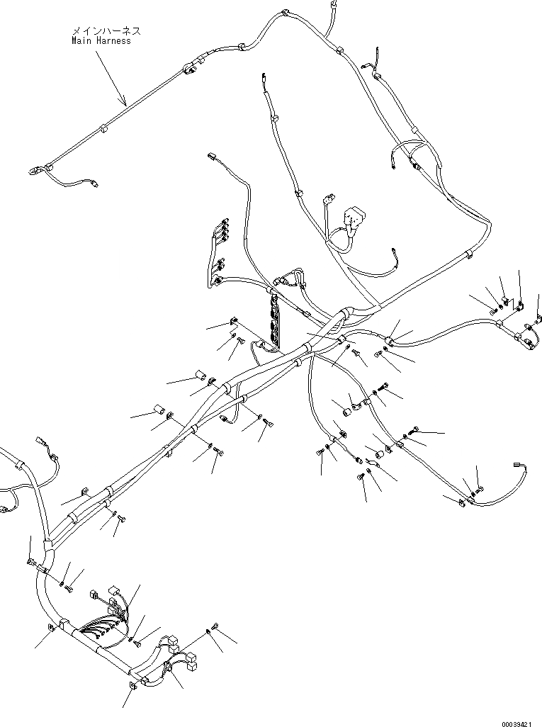 Схема запчастей Komatsu PC450LC-7K-E0 - ЭЛЕКТРОПРОВОДКА (ОСНОВН. Э/ПРОВОДКА) (КРЕПЛЕНИЕ) (/) ЭЛЕКТРИКА