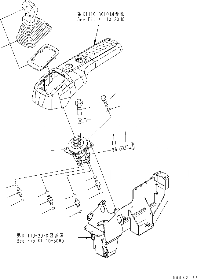 Схема запчастей Komatsu PC450LC-7K-E0 - ОСНОВН. КОНСТРУКЦИЯ (КАБИНА) (РЫЧАГ И КЛАПАН) (ПРАВ.) КАБИНА ОПЕРАТОРА И СИСТЕМА УПРАВЛЕНИЯ