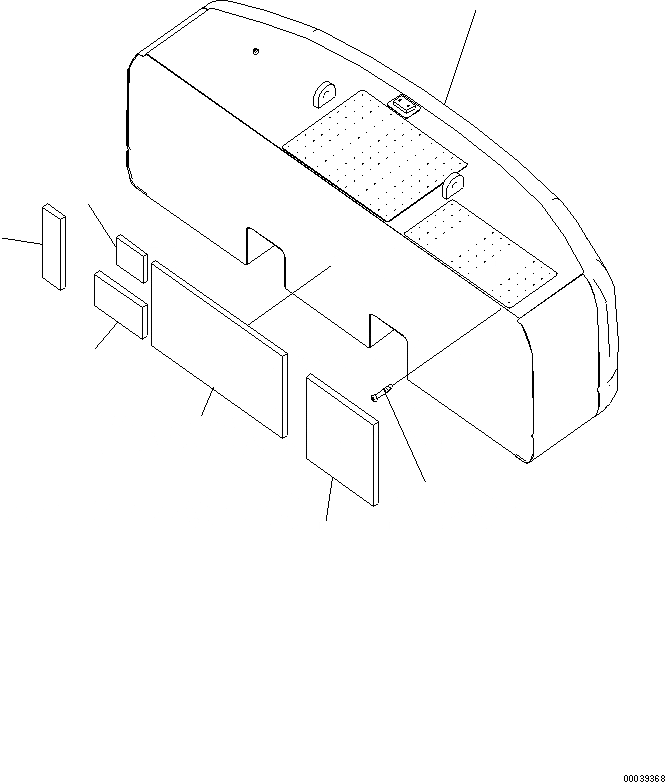 Схема запчастей Komatsu PC450LC-7K-E0 - ПРОТИВОВЕС ЧАСТИ КОРПУСА