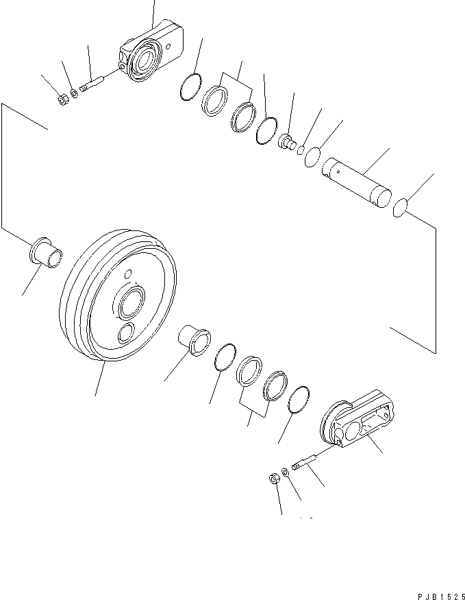 Схема запчастей Komatsu PC450LC-7K-E0 - ПЕРЕДН. ЛЕНИВЕЦ ХОДОВАЯ