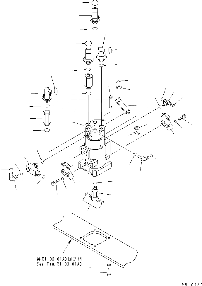 Схема запчастей Komatsu PC450LC-8 - ПОВОРОТНОЕ СОЕДИНЕНИЕ(№7-) ПОВОРОТН. КРУГ И КОМПОНЕНТЫ