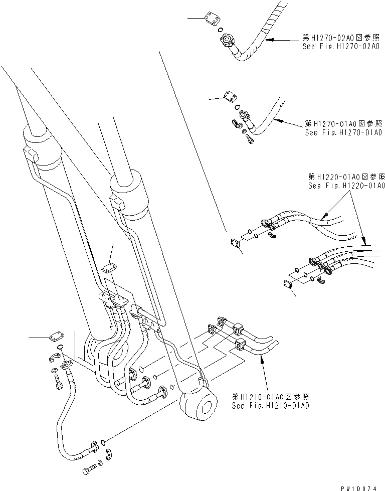 Схема запчастей Komatsu PC450LC-8 - ЭЛЕМЕНТЫ (ОСН. КОРПУС) ( АКТУАТОР)(№7-) РАЗНОЕ