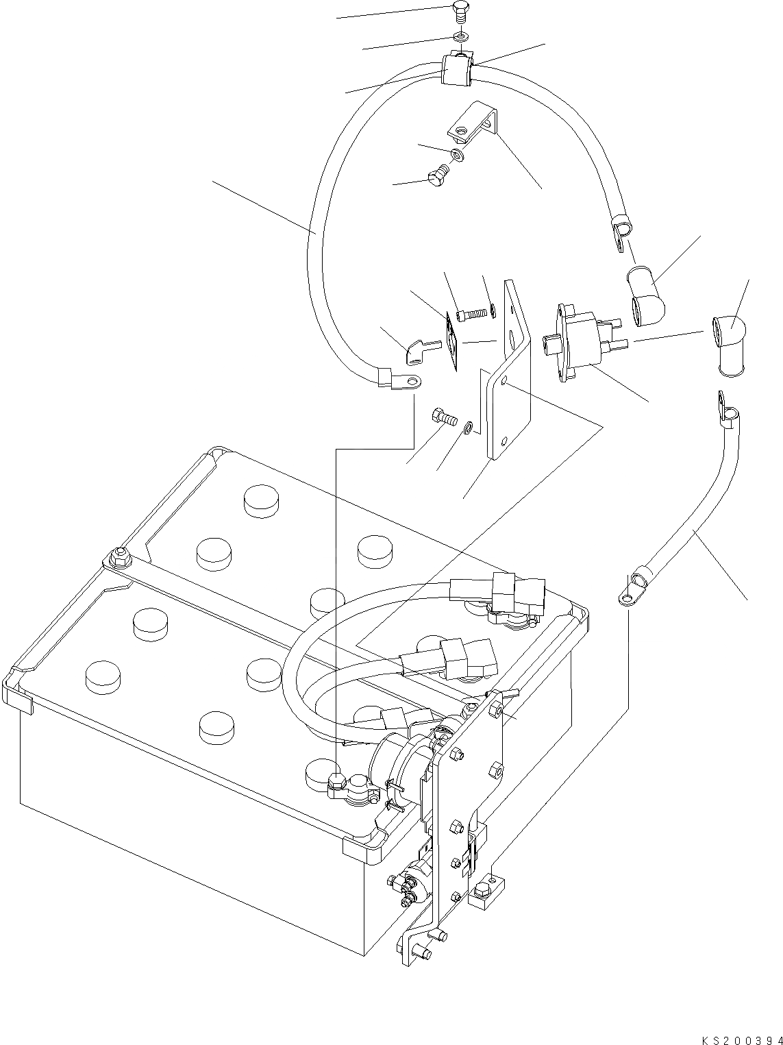 Схема запчастей Komatsu PC450LC-8 - АККУМУЛЯТОР ISOLATION ПЕРЕКЛЮЧАТЕЛЬ E ЭЛЕКТРИКА
