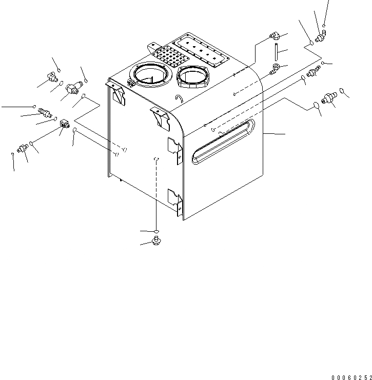 Схема запчастей Komatsu PC450LC-8 - ГИДР. БАК. (С КЛАПАН ПЕРЕГРУЗКИ) (БЫСТРОСЪЕМН. МЕХ-М) (/) H ГИДРАВЛИКА