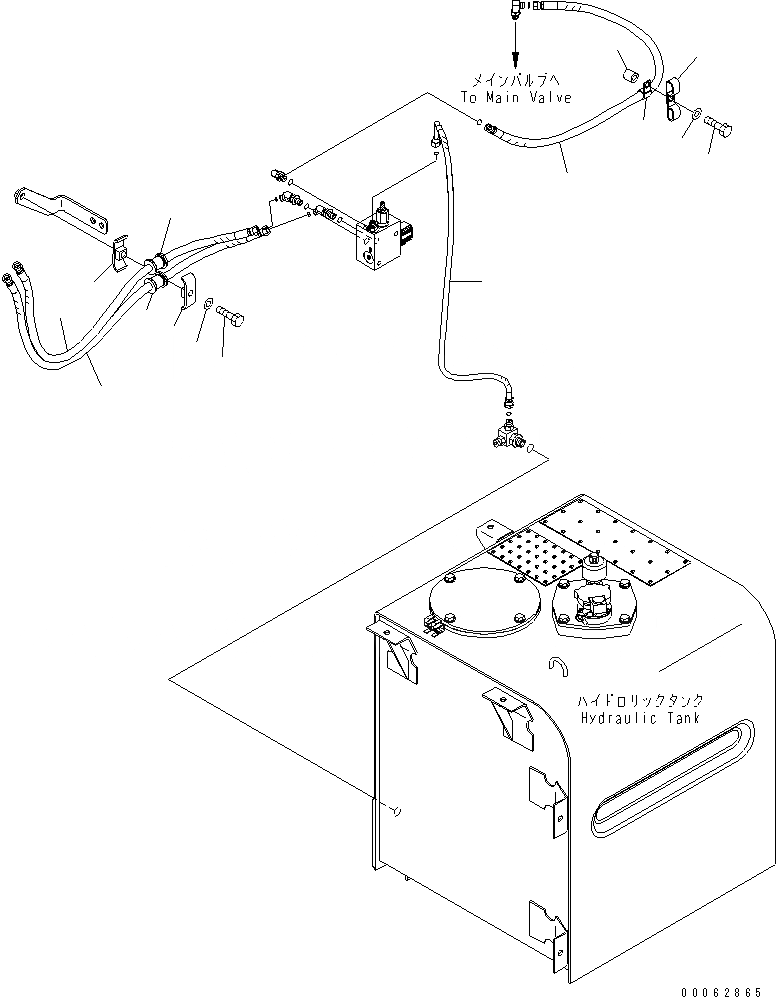 Схема запчастей Komatsu PC450LC-8 - БЫСТРОСЪЕМН. МЕХ-М ЛИНИИ (БЫСТРОСЪЕМН. МЕХ-М ТРУБЫ) ( ИЛИ АКТУАТОР) (№K-K9) H ГИДРАВЛИКА