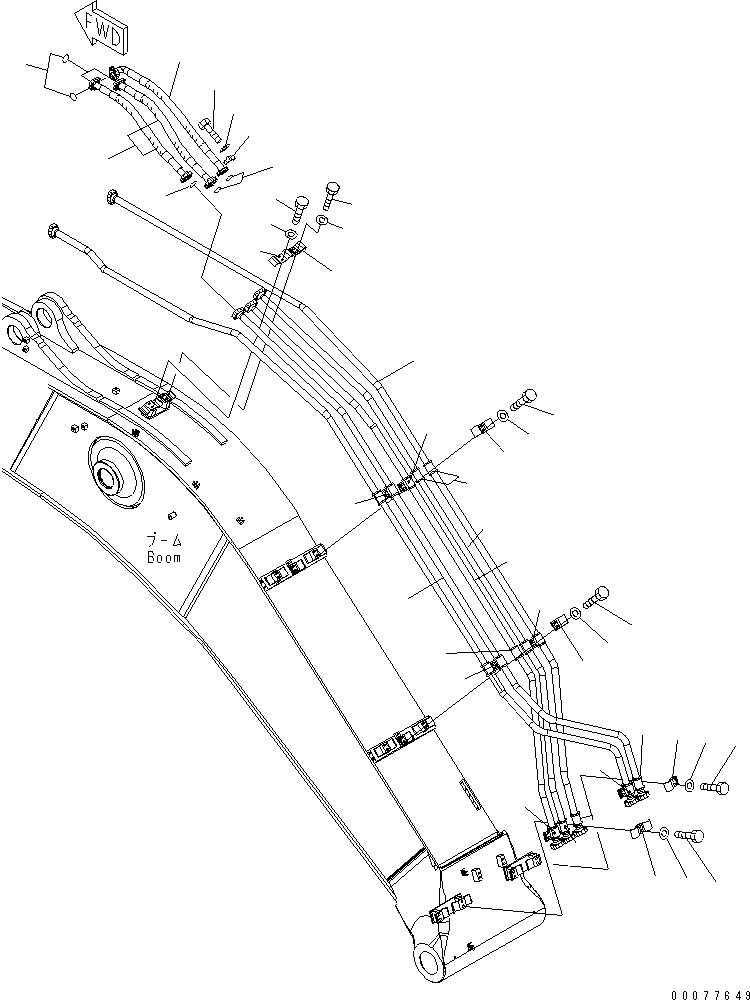 Схема запчастей Komatsu PC450LC-8 - СТРЕЛА (.7M) (ЦИЛИНДР РУКОЯТИ) T РАБОЧЕЕ ОБОРУДОВАНИЕ