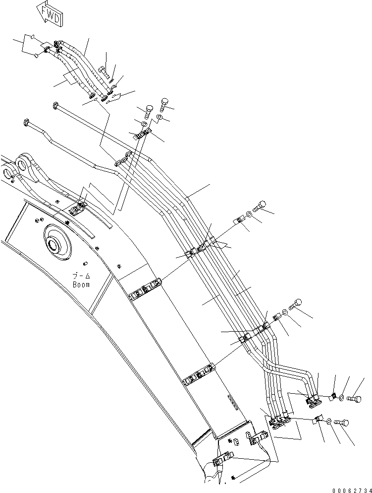 Схема запчастей Komatsu PC450LCHD-8 - СТРЕЛА (7.M) (ЦИЛИНДР РУКОЯТИ) T РАБОЧЕЕ ОБОРУДОВАНИЕ
