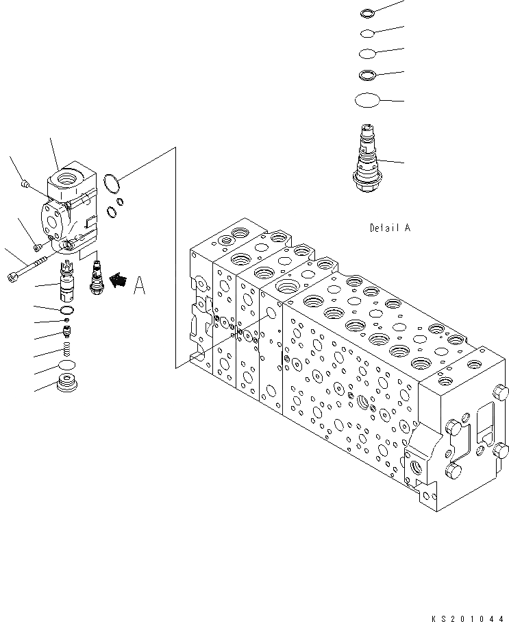 Схема запчастей Komatsu PC450LCHD-8 - ОСНОВН. КЛАПАН (-АКТУАТОР) (/) (№K-) Y ОСНОВН. КОМПОНЕНТЫ И РЕМКОМПЛЕКТЫ
