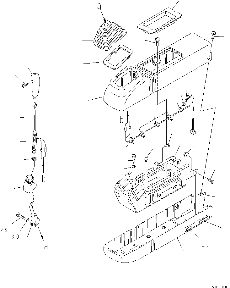 Схема запчастей Komatsu PC450LC-6K-KE - ОСНОВН. КОНСТРУКЦИЯ (ПРАВ. СТОЙКА) (РЫЧАГ И COVER) КАБИНА ОПЕРАТОРА И СИСТЕМА УПРАВЛЕНИЯ