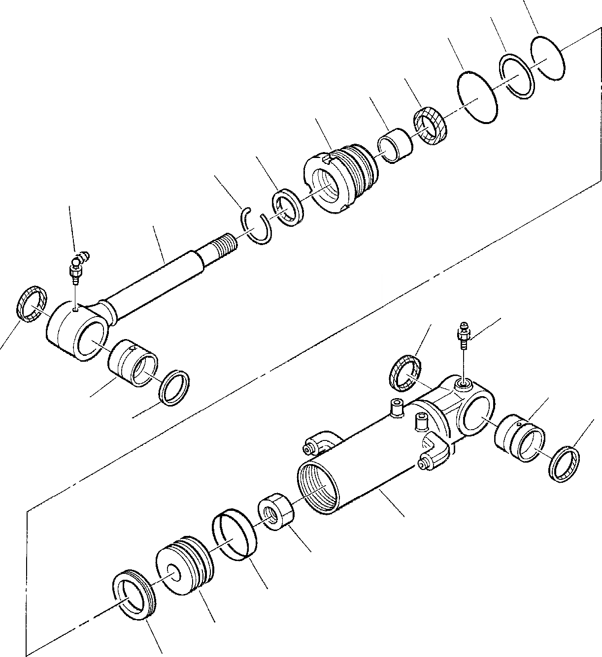 Схема запчастей Komatsu PC45-1 - ЦИЛИНДР ОТВАЛА РАБОЧЕЕ ОБОРУДОВАНИЕ