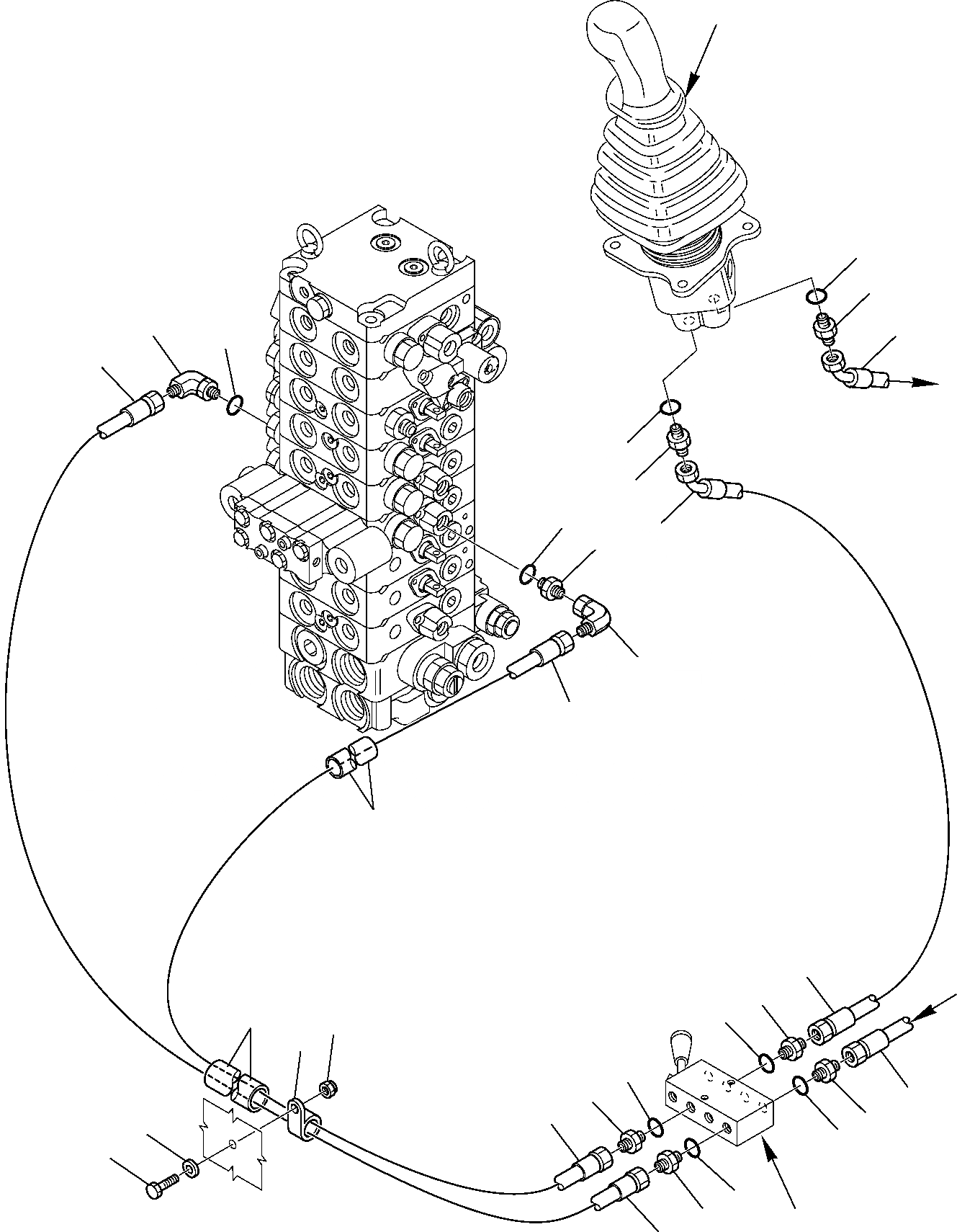 Схема запчастей Komatsu PC45R-8 - ПРАВ. СЕРВОУПРАВЛ. (PATTERN CHANGE) СИСТЕМА УПРАВЛЕНИЯ И ОСНОВНАЯ РАМА