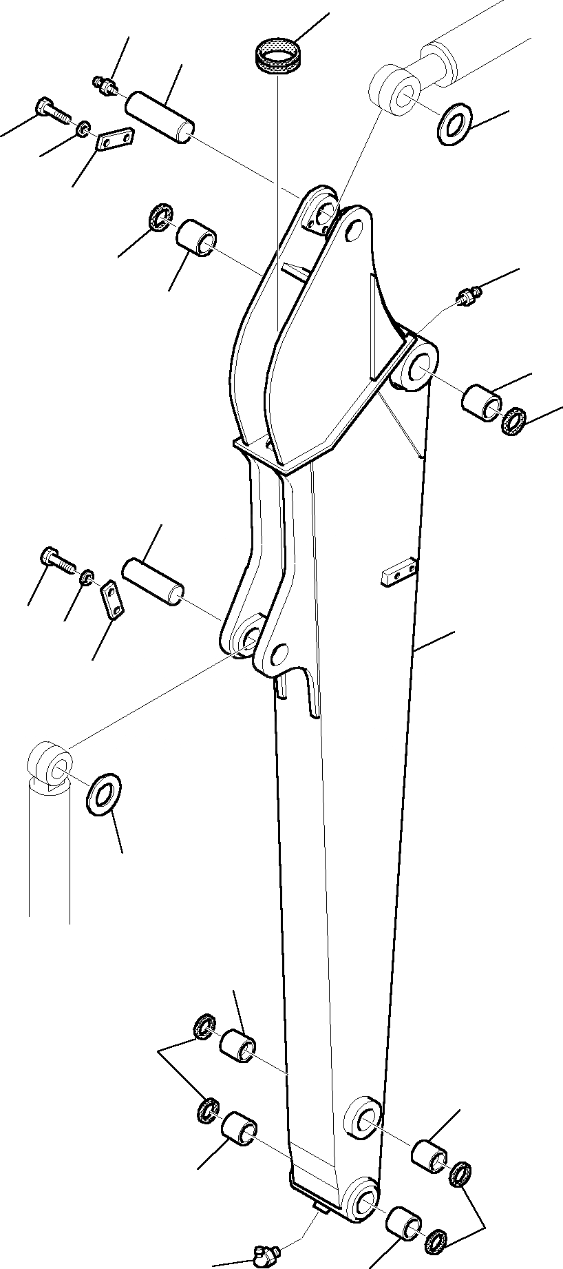Схема запчастей Komatsu PC45R-8 - УДЛИНН. РУКОЯТЬ РАБОЧЕЕ ОБОРУДОВАНИЕ