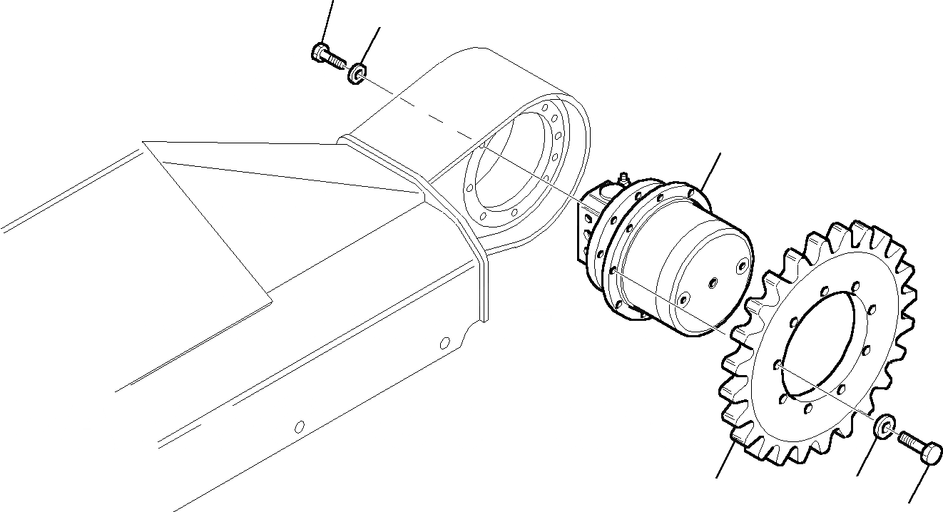 Схема запчастей Komatsu PC45R-8 - ЗВЕЗДОЧКА ХОДОВАЯ
