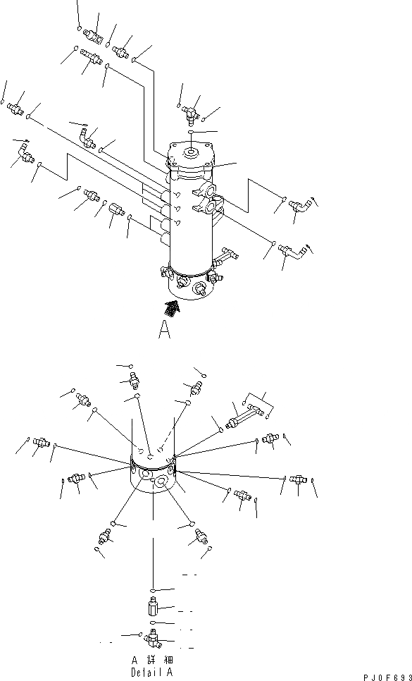 Схема запчастей Komatsu PC45MR-1 - ПОВОРОТНОЕ СОЕДИНЕНИЕ И КОМПОНЕНТЫ (ДЛЯ ПОВОРОТН. ОТВАЛА С ИЗМ. УГЛОМ)(№-) ПОВОРОТН. КРУГ И КОМПОНЕНТЫ