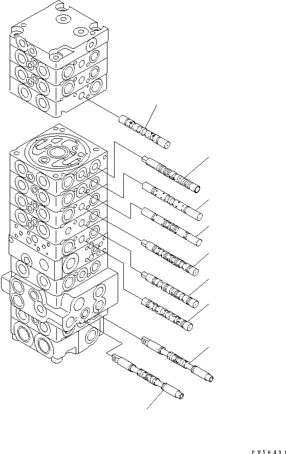 Схема запчастей Komatsu PC45MRX-1 - ОСНОВН. КЛАПАН (-КЛАПАН) (/) (ДЛЯ НАВЕСН. ОБОРУД.)(№-) ОСНОВН. КОМПОНЕНТЫ И РЕМКОМПЛЕКТЫ
