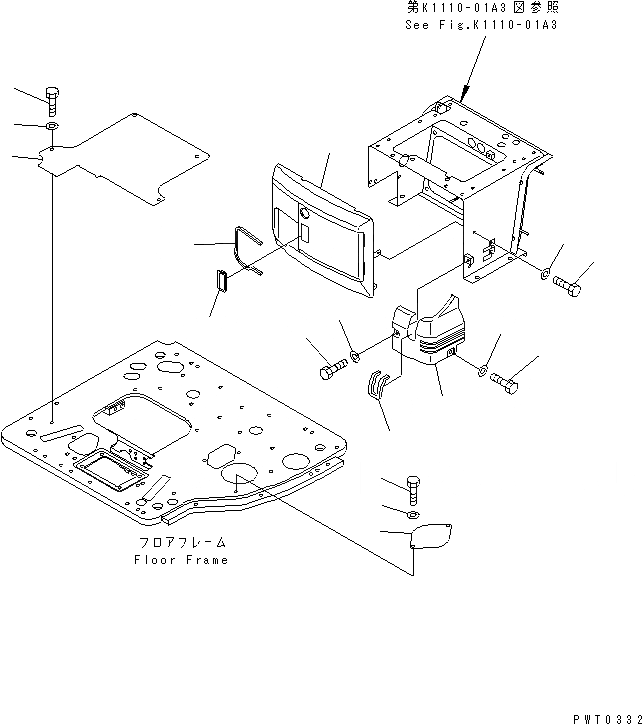 Схема запчастей Komatsu PC45MRX-1 - ПОКРЫТИЕ ПОЛА (ПОКРЫТИЕ ПОЛА) (ДЛЯ TOPS КАБИНА)             (С АНТИОБЛЕДЕНИТЕЛЬ И СИГНАЛ ХОДА)(№-) КАБИНА ОПЕРАТОРА И СИСТЕМА УПРАВЛЕНИЯ