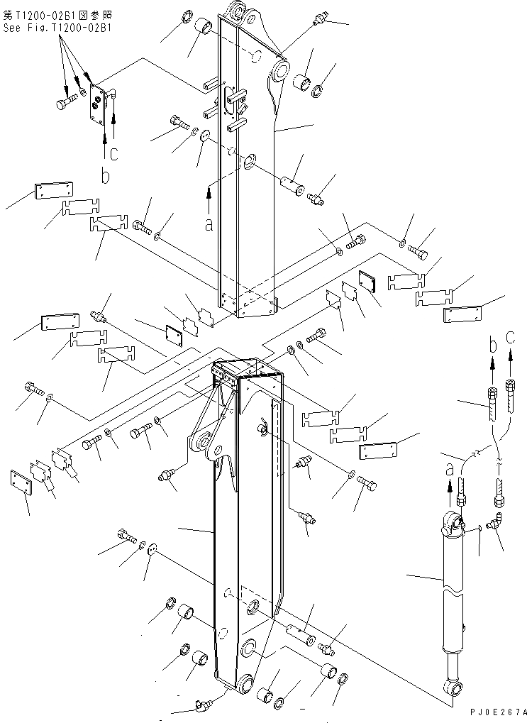 Схема запчастей Komatsu PC45MRX-1 - УДЛИНН. РУКОЯТЬ (ДЛЯ ТЕЛЕСКОПИЧЕСК. РУКОЯТЬ) (КРОМЕ ЯПОН.) (/)(№-) РАБОЧЕЕ ОБОРУДОВАНИЕ