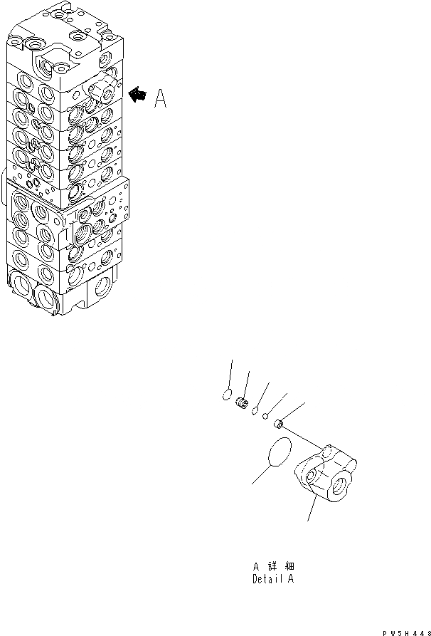 Схема запчастей Komatsu PC45MRX-1 - ОСНОВН. КЛАПАН (8-КЛАПАН) (8/)(№-) ОСНОВН. КОМПОНЕНТЫ И РЕМКОМПЛЕКТЫ