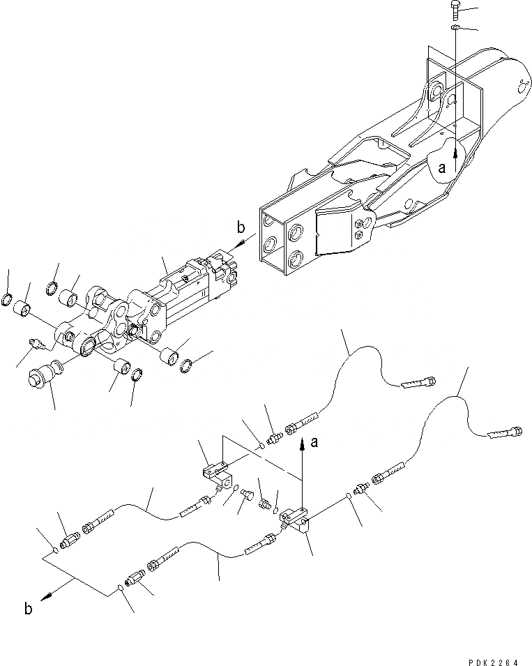 Схема запчастей Komatsu PC45R-8 - РУКОЯТЬ (ДЛЯ QUICK ГИДРОМОЛОТ) (ГИДРОМОЛОТ) РАБОЧЕЕ ОБОРУДОВАНИЕ
