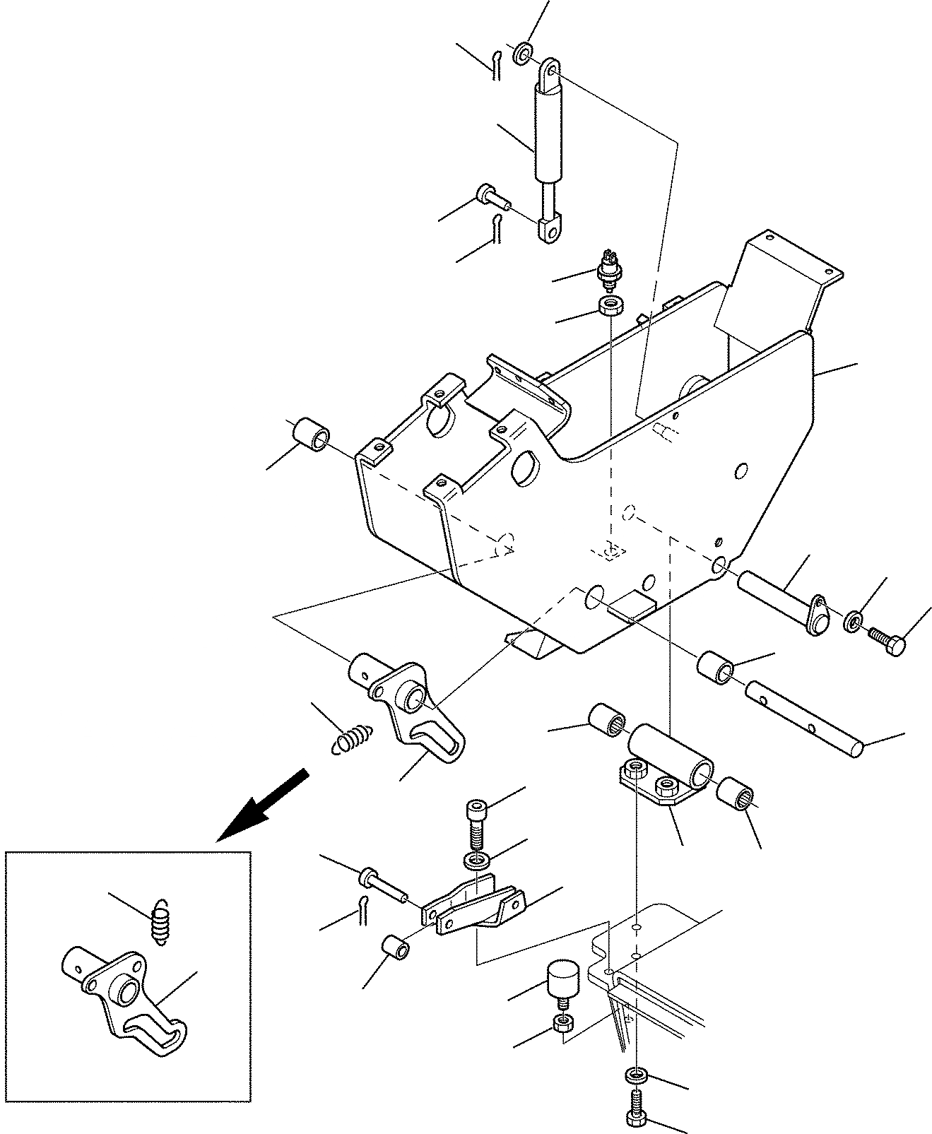 Схема запчастей Komatsu PC45R-8 - СУППОРТO ПРАВ. КЛАПАН PPC(ДЛЯ КАБИНЫIN) СИСТЕМА УПРАВЛЕНИЯ И ОСНОВНАЯ РАМА