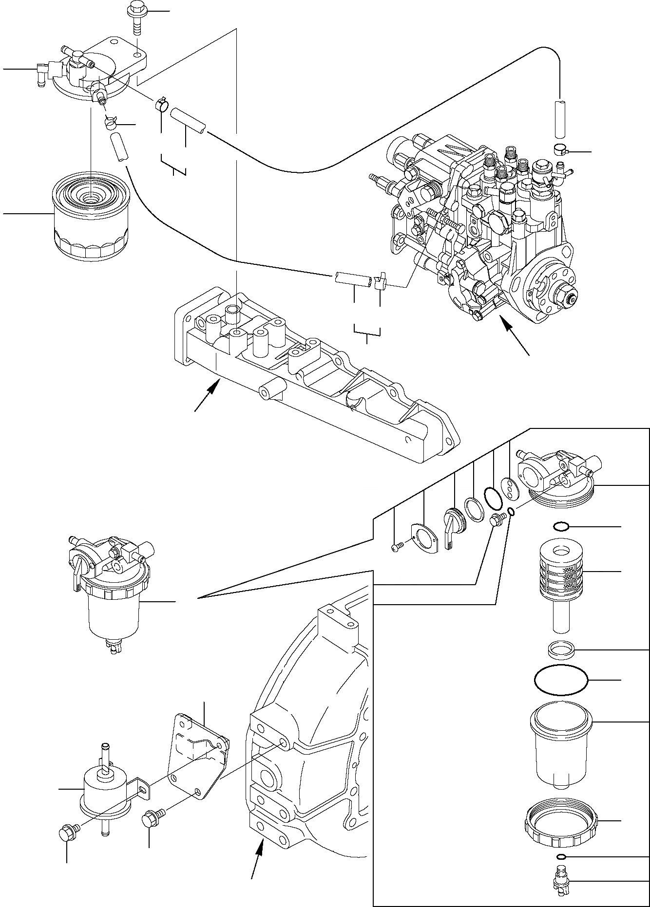 Схема запчастей Komatsu PC45R-8 - ТОПЛИВН. ЛИНИЯ ДВИГАТЕЛЬ