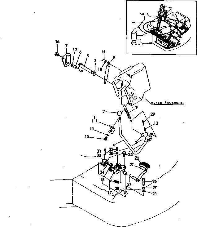 Схема запчастей Komatsu PC50FR-1 - УПРАВЛ-Е ОБОРУД-Е (CUT OFF РЫЧАГ И НИЗ.-ВЫС. ПЕДАЛЬ) СИСТЕМА УПРАВЛЕНИЯ