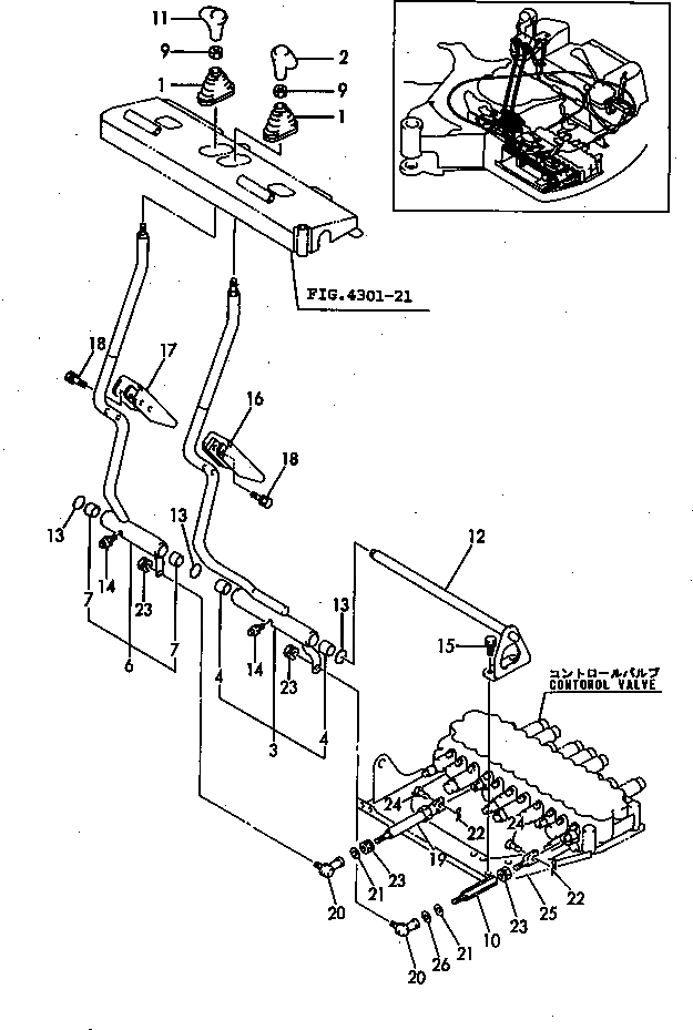 Схема запчастей Komatsu PC50FR-1 - РЫЧАГ УПРАВЛ-Я ХОДОМ СИСТЕМА УПРАВЛЕНИЯ