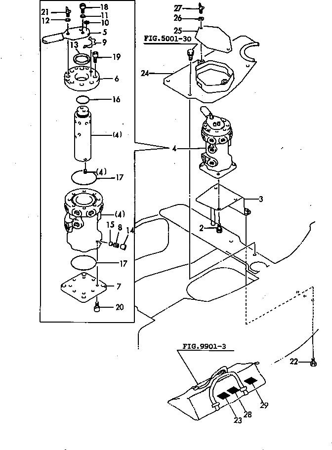 Схема запчастей Komatsu PC50FR-1 - MULTIPLE PATTERN SELECT КЛАПАН УПРАВЛ-Е РАБОЧИМ ОБОРУДОВАНИЕМ