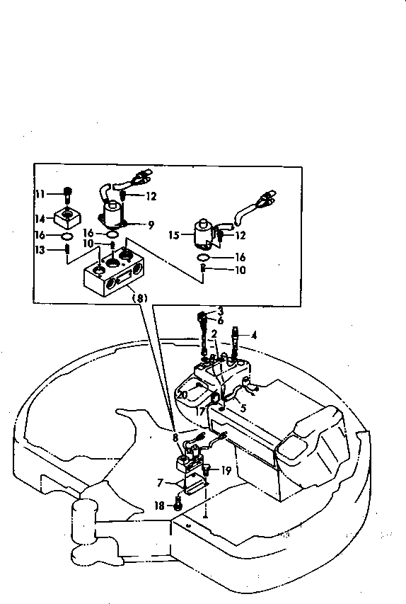 Схема запчастей Komatsu PC50FR-1 - МЕХ-М ОТБОРА МОЩН-ТИ КЛАПАН УПРАВЛ-Е РАБОЧИМ ОБОРУДОВАНИЕМ