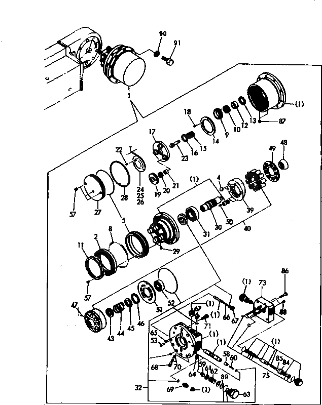 Схема запчастей Komatsu PC50FR-1 - МОТОР ХОДА УПРАВЛ-Е РАБОЧИМ ОБОРУДОВАНИЕМ