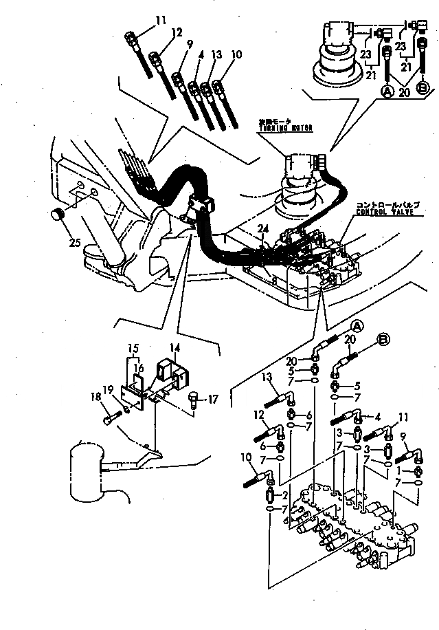 Схема запчастей Komatsu PC50FR-1 - ГИДРОЛИНИЯ (ЦИЛИНДР СТРЕЛЫ) (ШАССИ)(№-) УПРАВЛ-Е РАБОЧИМ ОБОРУДОВАНИЕМ
