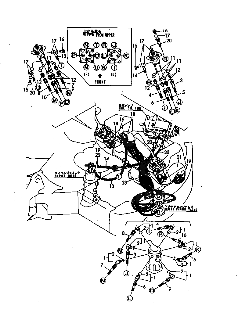 Схема запчастей Komatsu PC50FR-1 - УПРАВЛ-Е ТРУБЫ (УДАЛЕНН. УПРАВЛЯЮЩ. КЛАПАН - MULTI CHANGE КЛАПАН) УПРАВЛ-Е РАБОЧИМ ОБОРУДОВАНИЕМ