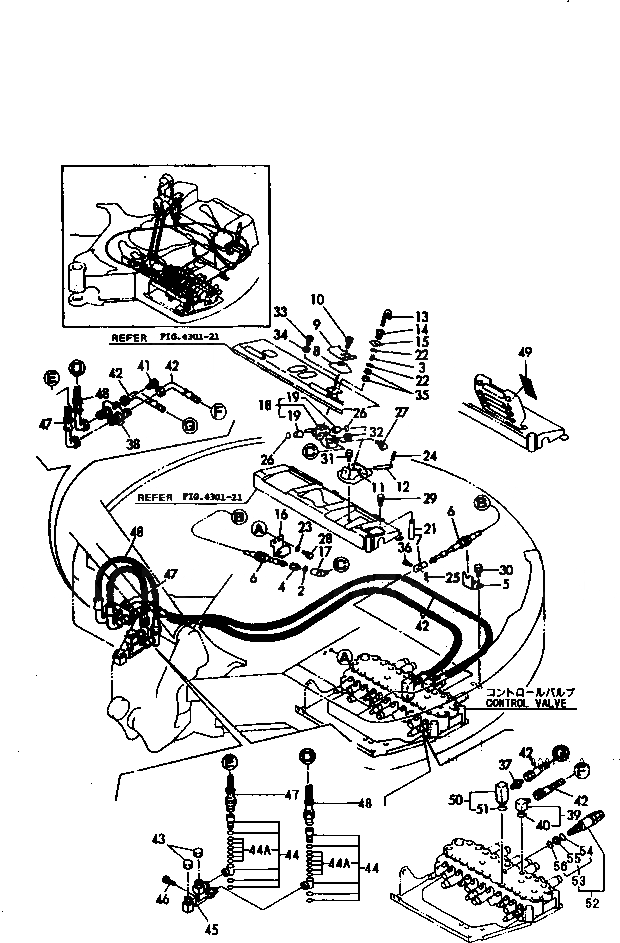 Схема запчастей Komatsu PC50FR-1 - УПРАВЛ-Е ОБОРУД-Е (МЕХ-М ОТБОРА МОЩН-ТИ УПРАВЛ-Е) УПРАВЛ-Е РАБОЧИМ ОБОРУДОВАНИЕМ