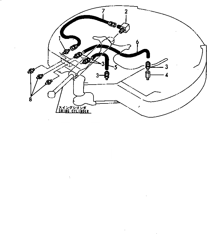 Схема запчастей Komatsu PC50FR-1 - УДАЛЕНН. СИСТ. СМАЗКИ УПРАВЛ-Е РАБОЧИМ ОБОРУДОВАНИЕМ