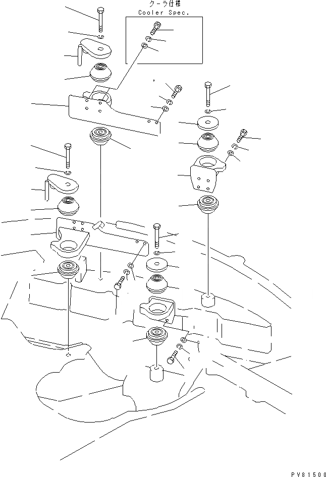 Схема запчастей Komatsu PC50FR-2 - КРЕПЛЕНИЕ ДВИГАТЕЛЯ КОМПОНЕНТЫ ДВИГАТЕЛЯ