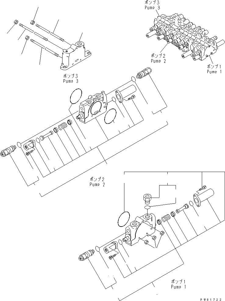 Схема запчастей Komatsu PC50FR-2 - ОСНОВН. УПРАВЛЯЮЩ. КЛАПАН (ВНУТР. ЧАСТИ) (/) ГИДРАВЛИКА
