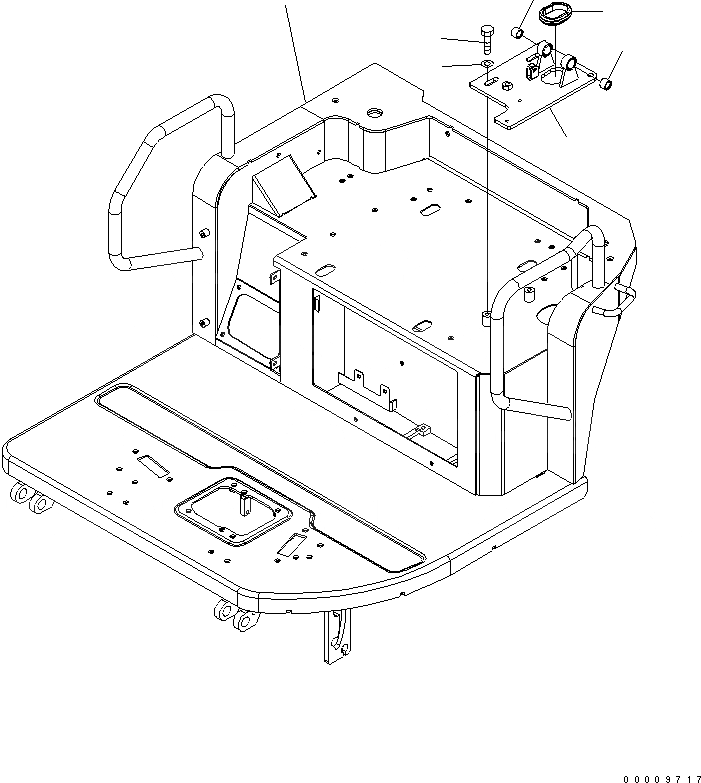 Схема запчастей Komatsu PC50MR-2 - ОСНОВН. КОНСТРУКЦИЯ (РАМА И ОСНОВ.) (НАВЕС) КАБИНА ОПЕРАТОРА И СИСТЕМА УПРАВЛЕНИЯ