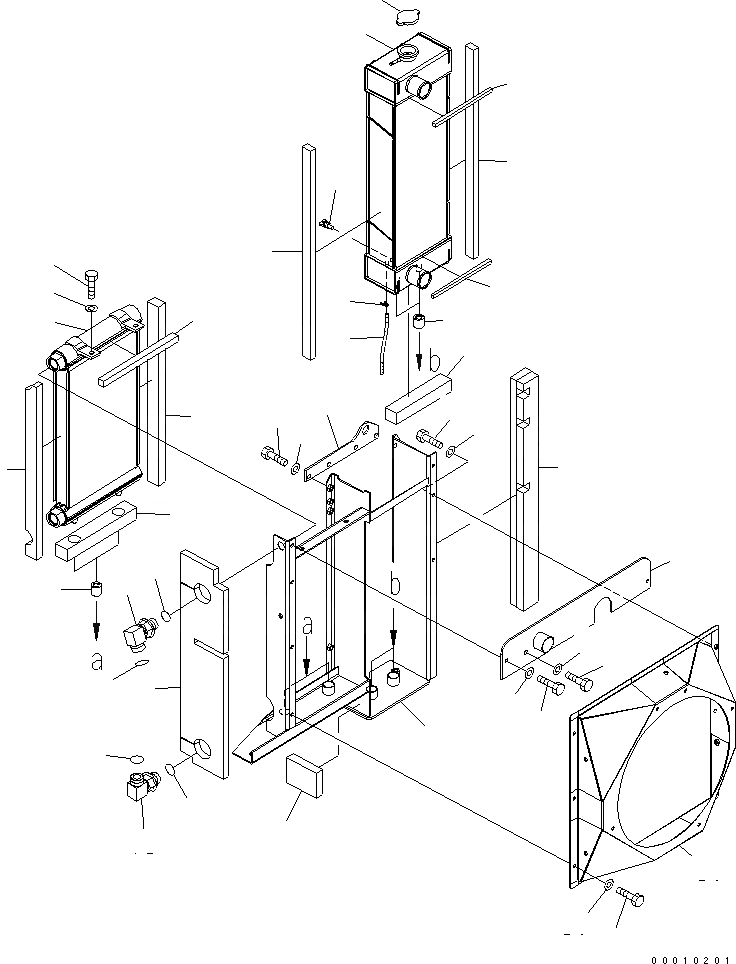Схема запчастей Komatsu PC50MR-2-AC - ОХЛАЖД-Е (РАДИАТОР И МАСЛООХЛАДИТЕЛЬ) СИСТЕМА ОХЛАЖДЕНИЯ