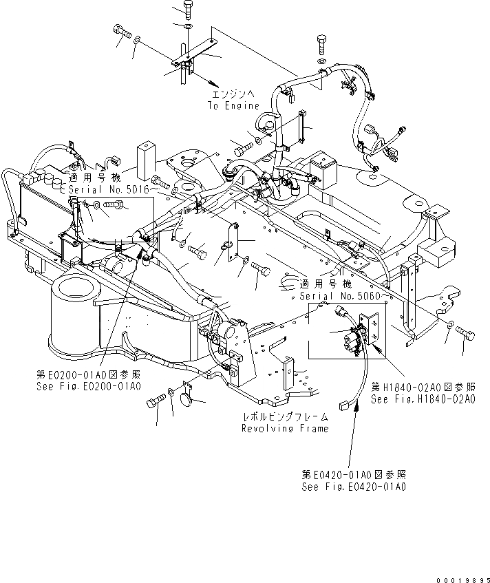 Схема запчастей Komatsu PC50MR-2-AC - ЭЛЕКТРОПРОВОДКА (Э/ПРОВОДКА) (/) ЭЛЕКТРИКА