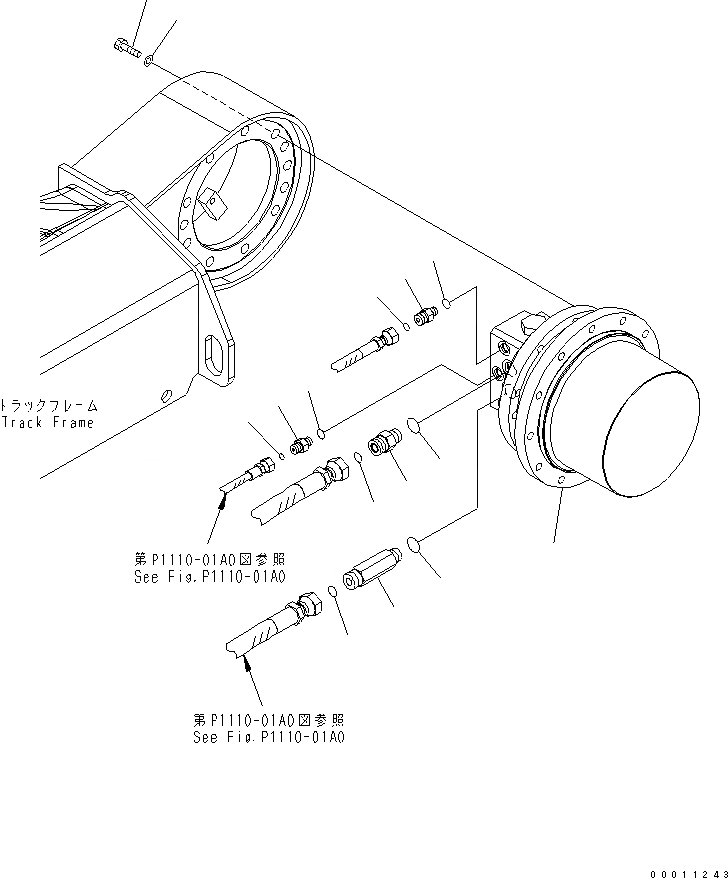 Схема запчастей Komatsu PC50MR-2-AC - МОТОР ХОДА И КОМПОНЕНТЫ НИЖНЯЯ ГИДРОЛИНИЯ И ЛИНИЯ ХОДА