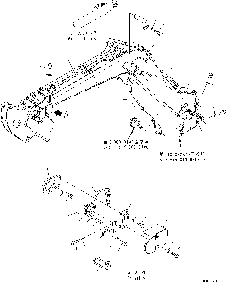 Схема запчастей Komatsu PC50MR-2-AC - РУКОЯТЬ CRANE (РУКОЯТЬ ДАТЧИК) (НАВЕСН. ОБОРУД.) СПЕЦ. ОПЦИИ