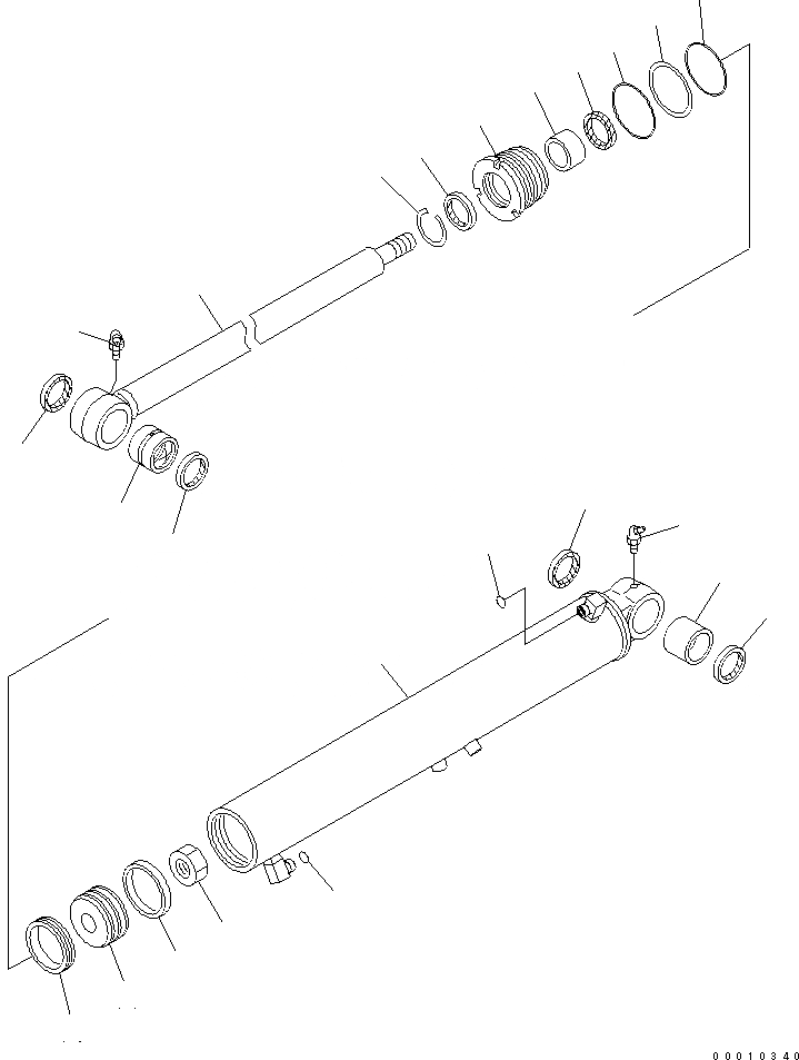 Схема запчастей Komatsu PC50MR-2-AC - ЦИЛИНДР ПОВОРОТА СТРЕЛЫ ОСНОВН. КОМПОНЕНТЫ И РЕМКОМПЛЕКТЫ