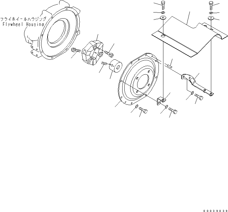 Схема запчастей Komatsu PC50MR-2 - МЕХ-М ОТБОРА МОЩНОСТИ (СПЕЦ-Я ДЛЯ БОЛЬШИХ ВЫСОТ.) КОМПОНЕНТЫ ДВИГАТЕЛЯ