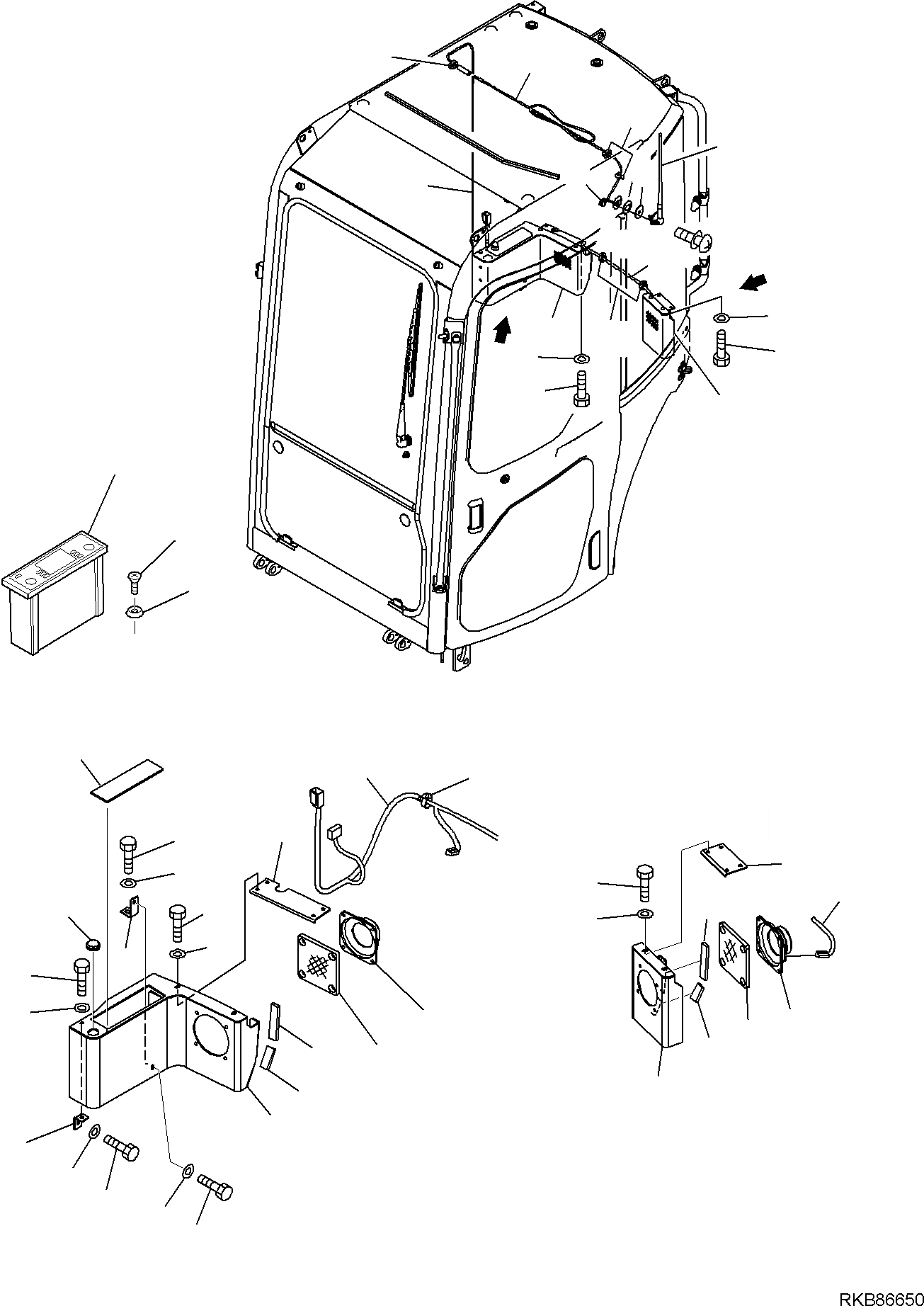 Схема запчастей Komatsu PC50MR-2 - ЭЛЕКТРИКА (РАДИО) КОМПОНЕНТЫ ДВИГАТЕЛЯ И ЭЛЕКТРИКА