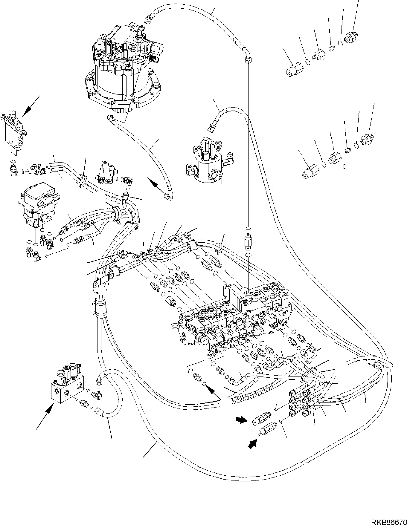 Схема запчастей Komatsu PC50MR-2 - ГИДРОЛИНИЯ (СЕРВОУПРАВЛ. ЛИНИЯ) (/) РАБОЧЕЕ ОБОРУДОВАНИЕ ГИДРАВЛИКА